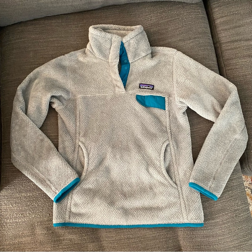 Patagonia Re-Tool Snap T Fleece Pullover Grey/Teal